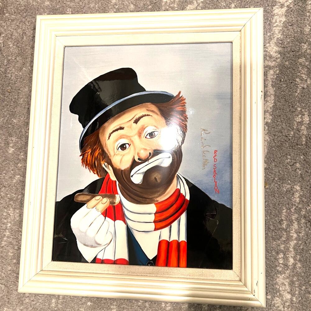 Red Skelton & Freddie Both Turn 80 Porcelain Art Framed 17x14 Signed numbered